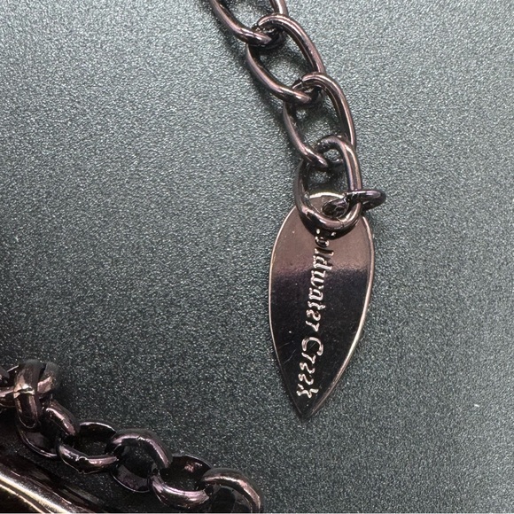 Coldwater Creek Double Strand Gemstone Crescent Shaped Statement Necklace - Picture 7 of 8